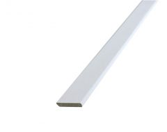Aqua plakplint wit 4x24mm/2,4m