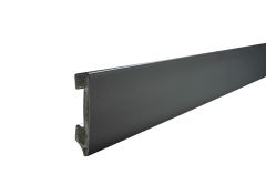 Plinthe étanche droite noire 15x80mm 2,4m