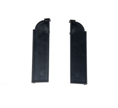 Blister ZWART eindstuk L+R classic de luxe 75mm