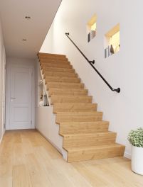 Trapleuning zwart 2m buis & koppel set