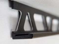 Tile profile straight metal white 8mm/2,7m