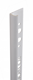 Tile strip plastic white 12,5mm/2,7m