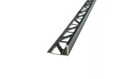 Tile profile RIGHT plastic black 8mm/2,7m
