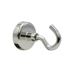 Magneethaakjes neodymium zilver 4st Ø25mm