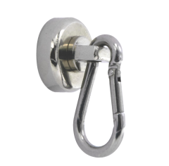 Magnetische karabiners neodymium zilver 4 st Ø25mm