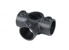 Connecteur NOIR Ø42mm en croix (4 tubes)