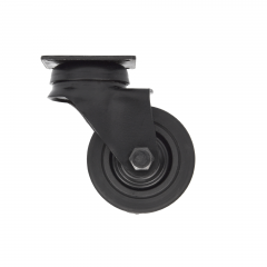 Swivel castor black rubber loose Ø50mm
