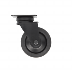 Swivel castor black rubber loose Ø75mm