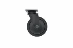 Swivel castor black rubber loose Ø100mm