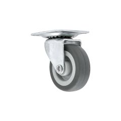 Zwenkwiel grijs rubber los Ø50mm/laadcap. 20KG onverp.