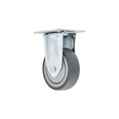 Bokwiel grijs rubber los Ø75mm/ laadcap. 60KG onverp.