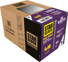 Starblock hout/spaanpl. schroef TX A2 RVS 4x40mm 200st