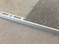 Tile profile straight metal silver mat 10mm/2,7m