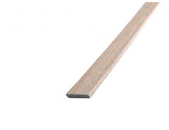 Plastic plinth white lacquered oak 4x24mm/2,4m